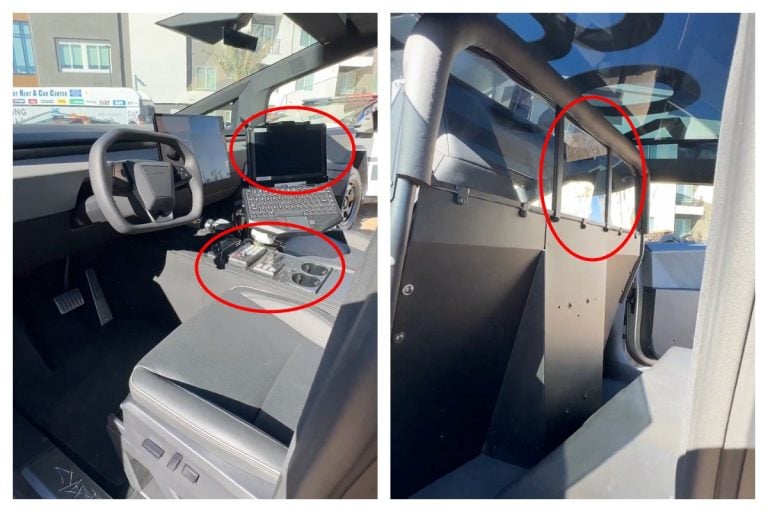 FIRST LOOK: Tesla Cybertruck police cruiser interior